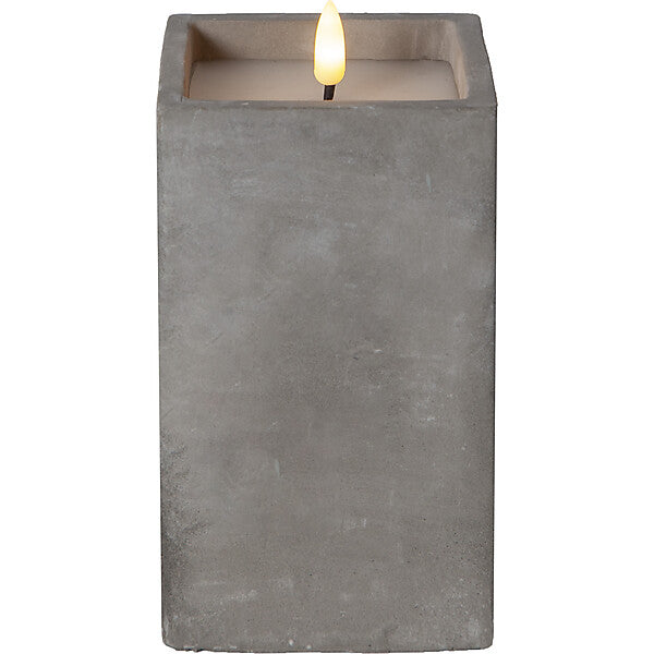 Star LED-Wachskerze flackernd, grau 061-39